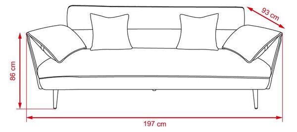 Rozkladacia sofa Catini AMELIA sivá