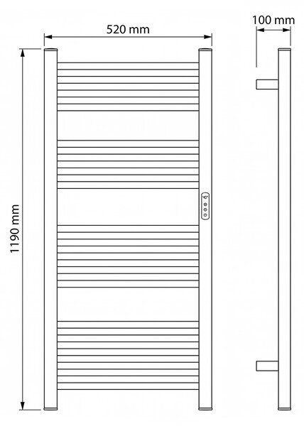 SOLIGHT Elektrický sušiak uterákov 200W