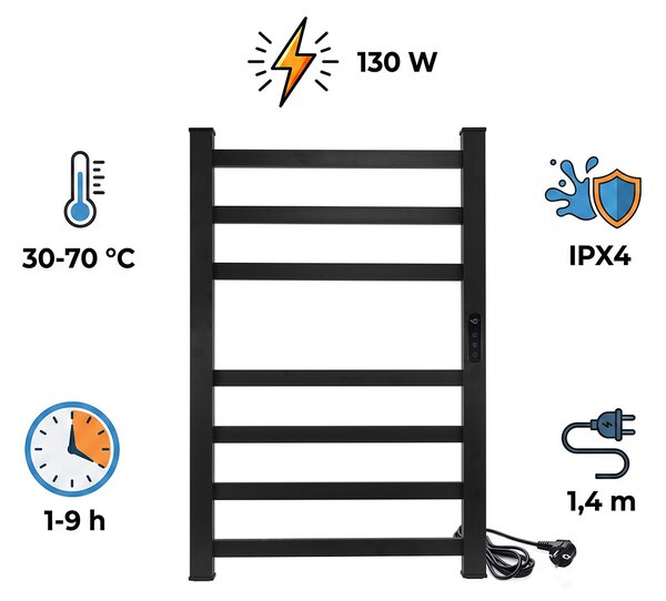 SOLIGHT Elektrický sušiak uterákov 130W