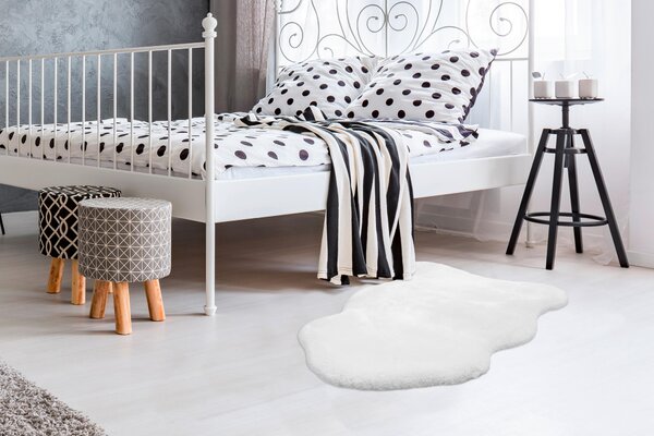 KOŽUŠINOVÝ KOBEREC, 60/90 cm, biela - Online Only bytové doplnky, Online Only