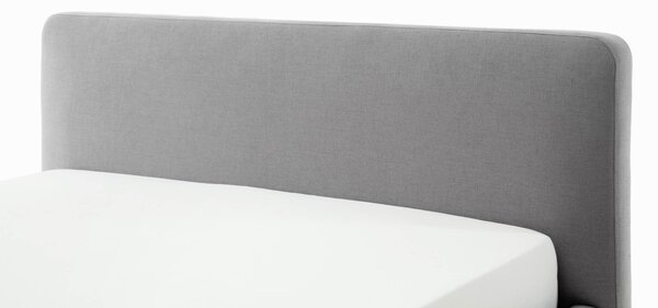 MUZZA Posteľ taupe s úložným priestorom 140 x 200 cm svetlosivá