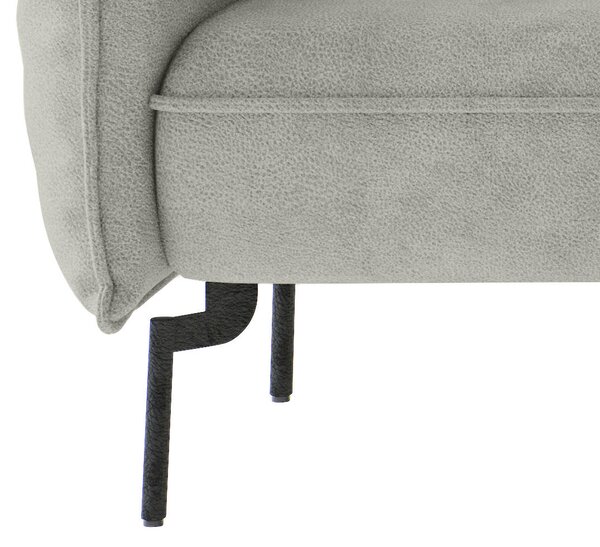 ROHOVÁ SEDAČKA, textil, svetlosivá Livetastic - Sedačky, Online Only