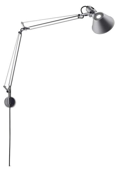 Nástenné Svietidlo Artemide, Tolomeo, stmievateľné, Metalická, Obývacia izba, Kov, Dizajnový