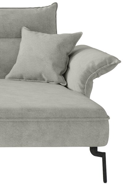 ROHOVÁ SEDAČKA, textil, svetlosivá Livetastic - Sedačky, Online Only