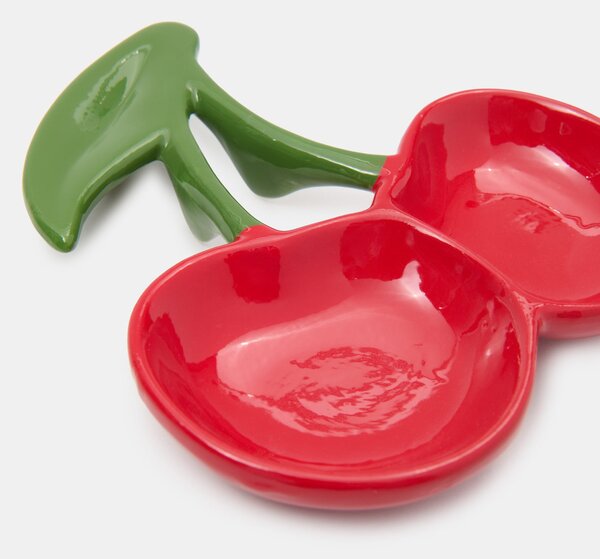 Sinsay - Keramický dekoratívny podnos s motívom čerešní - viacfarebná