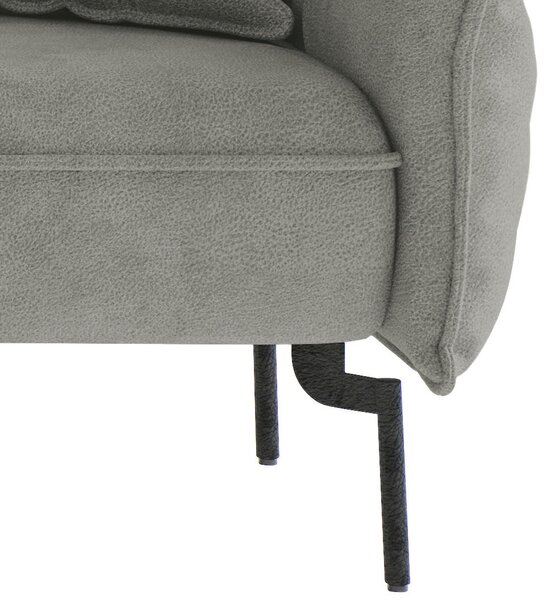 ROHOVÁ SEDAČKA, textil, sivá Livetastic - Sedačky, Online Only