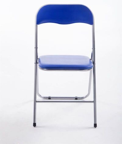 Skladacia stolička Elise modrá/strieborná
