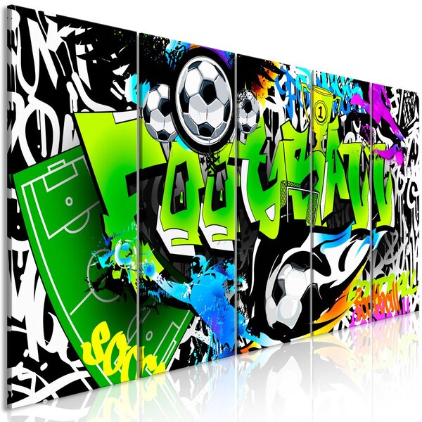Obraz - Futbalové graffiti 100x40