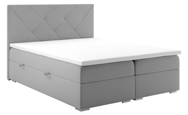 Kontinentálna posteľ 140 cm Darro (sivá) (s úložným priestorom). Vlastná spoľahlivá doprava až k Vám domov. 1020269