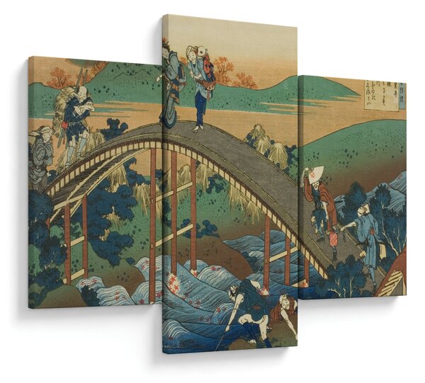 Obraz - Katsushika Hokusai, Ariwara no Narihirafrom the series One Hundred, Poems Explained by the Nurse (Hyakunin isshu uba ga etoki), reprodukcia (90x60 cm)