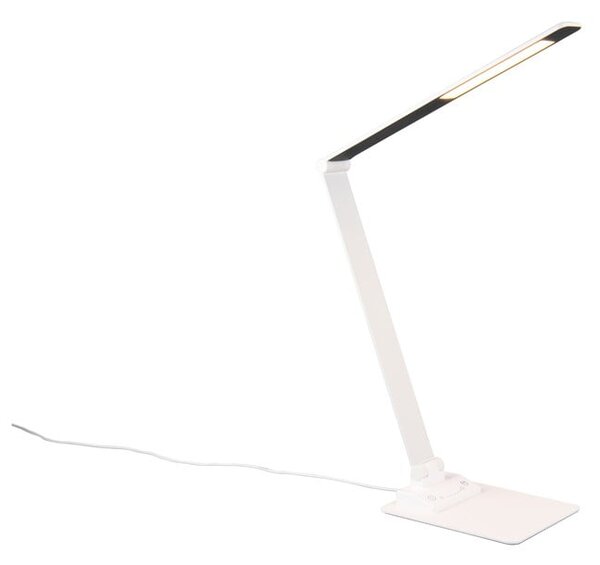 Biela LED stmievateľná stolová lampa (výška 72 cm) Travis – Trio