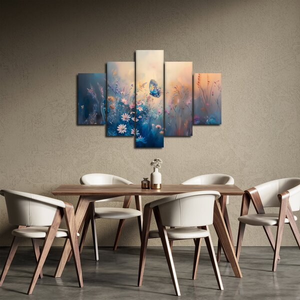 Obraz - Lúka s motýľom (150x105 cm)