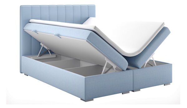NovýNábytok.sk Manželská posteľ Boxspring 180 cm Ranaly (modrá) (s úložným priestorom). Akcia -20%. Vlastná spoľahlivá doprava až k Vám domov. 1020355