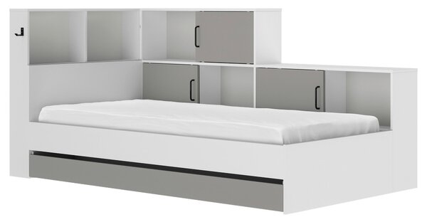 POSTEĽ S ÚLOŽNÝM PRIESTOROM, 90/200 cm sivá, biela MID.YOU - Detské izby, Online Only