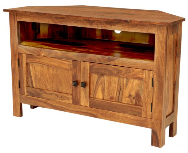 TV stolík rohový Rami 110x70x50 indický masív palisander