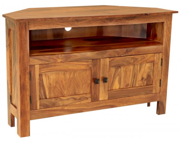 TV stolík rohový Rami 110x70x50 indický masív palisander