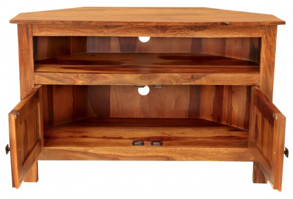 TV stolík rohový Rami 110x70x50 indický masív palisander