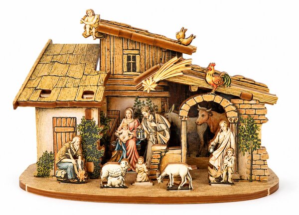 AMADEA Drevený skladací betlehem 3D 6 cm