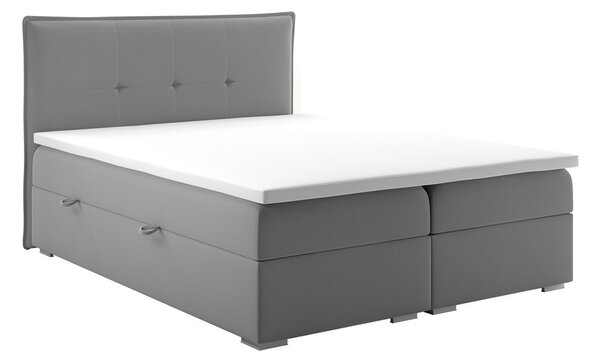 Kontinentálna posteľ 140 cm Carla (sivá)(s úložným priestorom). Vlastná spoľahlivá doprava až k Vám domov. 1020245