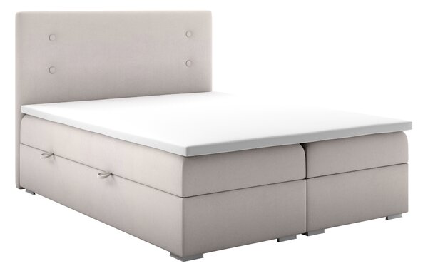 NovýNábytok.sk Manželská posteľ Boxspring 180 cm Grini (béžová) (s úložným priestorom). Akcia -19%. Vlastná spoľahlivá doprava až k Vám domov. 1020289