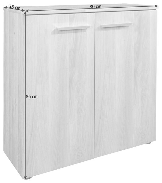 KOMODA, dub, farba duba, 80/86/36 cm Dieter Knoll - Komody