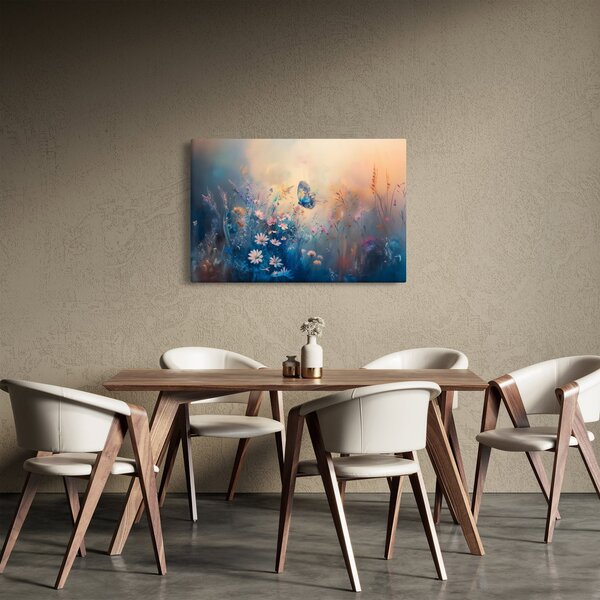 Obraz - Lúka s motýľom (90x60 cm)