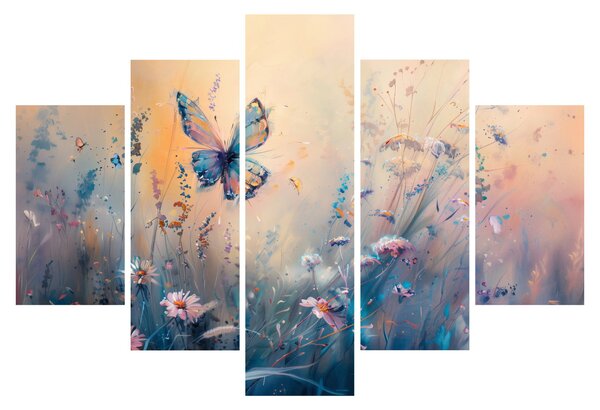 Obraz - Lúka s motýľom II. (150x105 cm)