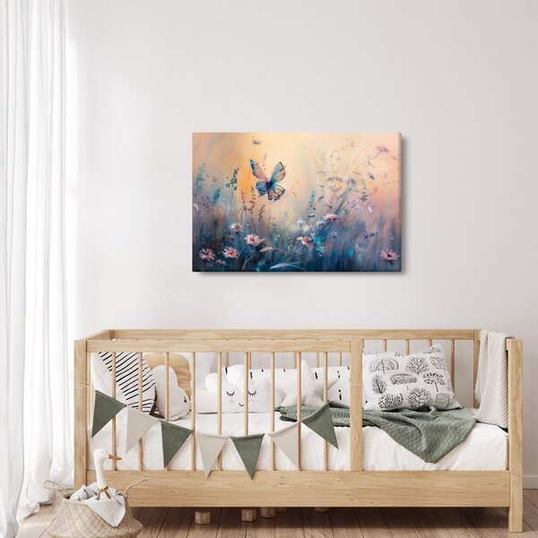 Obraz - Lúka s motýľom II. (90x60 cm)