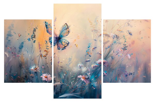 Obraz - Lúka s motýľom II. (90x60 cm)