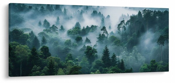 Obraz - Les v hmle (120x50 cm)