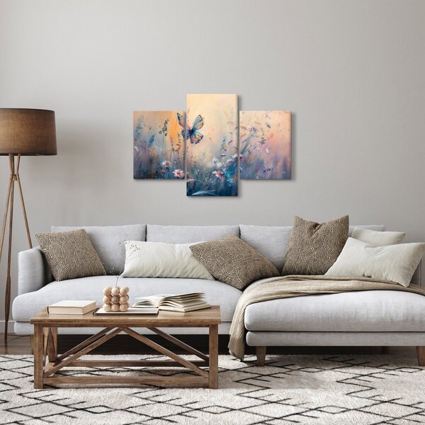 Obraz - Lúka s motýľom II. (90x60 cm)
