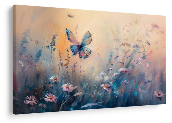 Obraz - Lúka s motýľom II. (90x60 cm)