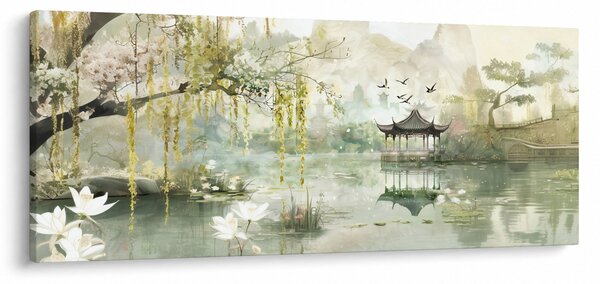 Obraz - Čínske jazero (120x50 cm)