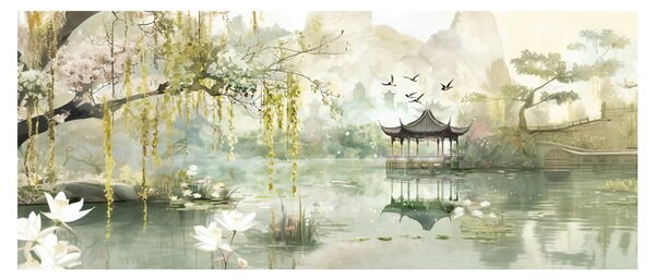 Obraz - Čínske jazero (120x50 cm)