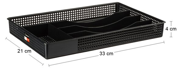 Ažúrový organizér do šuplíka Elly - antracit