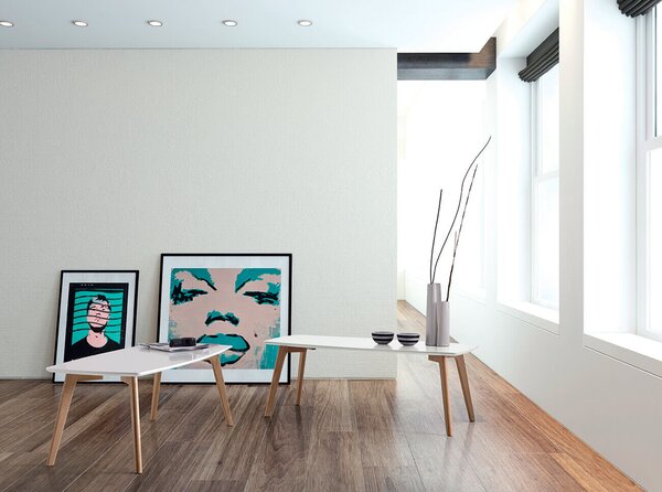 MUZZA Konferenčný stolík arcom 110 x 50 cm biely
