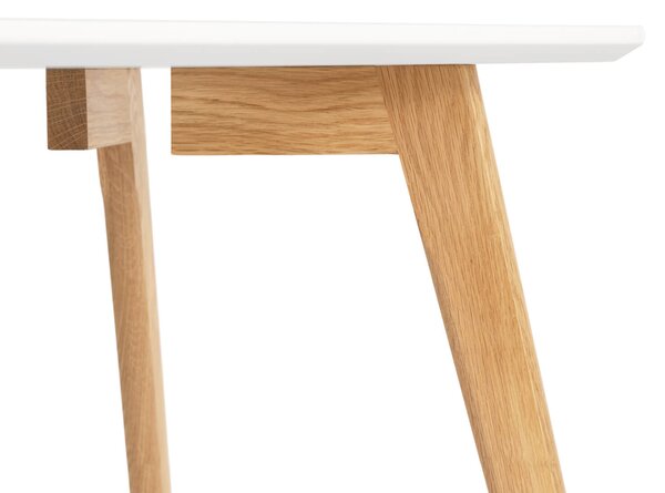 MUZZA Konferenčný stolík arcom 110 x 50 cm biely