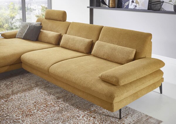 ROHOVÁ SEDACIA SÚPRAVA, textil, kari žltá Dieter Knoll - Sedačky