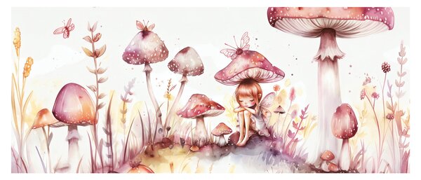 Obraz - Ružová víla (120x50 cm)