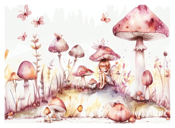 Obraz - Ružová víla (70x50 cm)