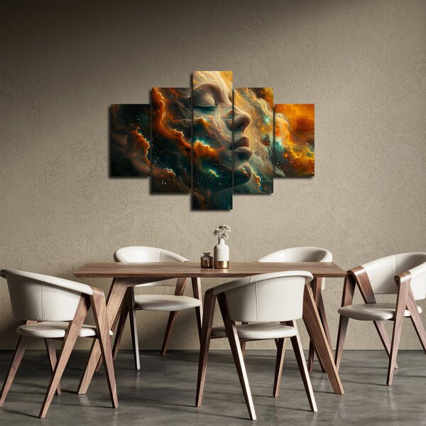 Obraz - Tvár vo vesmíre (150x105 cm)