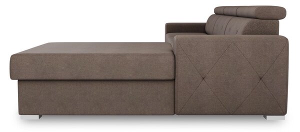 ROZKLADACIA ROHOVÁ SEDAČKA, textil, hnedá MID.YOU - Sedačky, Online Only