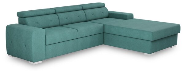 ROZKLADACIA ROHOVÁ SEDAČKA, textil, zelená MID.YOU - Sedačky, Online Only