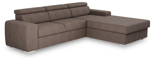 ROZKLADACIA ROHOVÁ SEDAČKA, textil, hnedá MID.YOU - Sedačky, Online Only