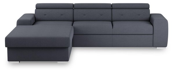 ROZKLADACIA ROHOVÁ SEDAČKA, textil, modrá, sivá MID.YOU - Sedačky, Online Only