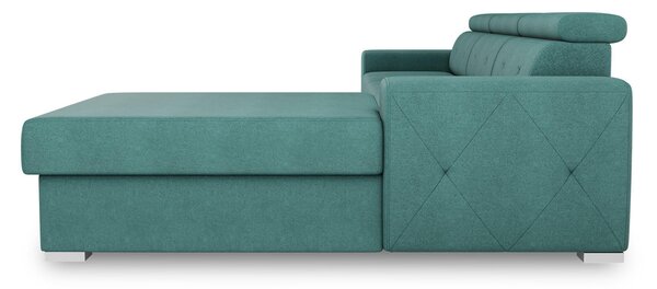 ROZKLADACIA ROHOVÁ SEDAČKA, textil, zelená MID.YOU - Sedačky, Online Only