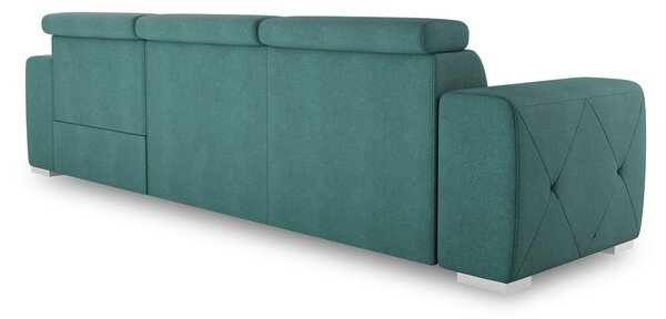 ROZKLADACIA ROHOVÁ SEDAČKA, textil, zelená MID.YOU - Sedačky, Online Only