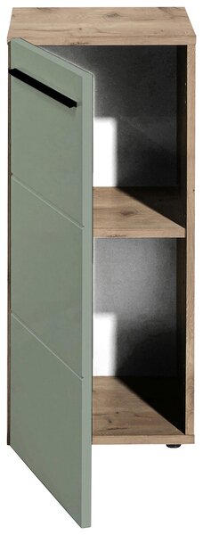 SPODNÁ SKRINKA, zelená, farba duba, 34/72/31 cm Xora - Kúpeľňové skrinky
