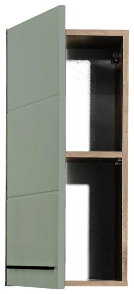 ZÁVESNÁ SKRINKA, zelená, farba duba, 34/70/23 cm Xora - Kúpeľňové skrinky