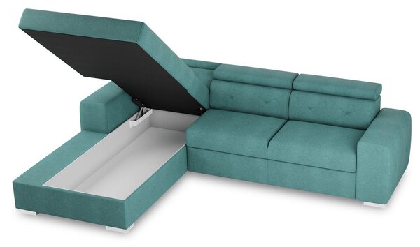 ROZKLADACIA ROHOVÁ SEDAČKA, textil, zelená MID.YOU - Sedačky, Online Only